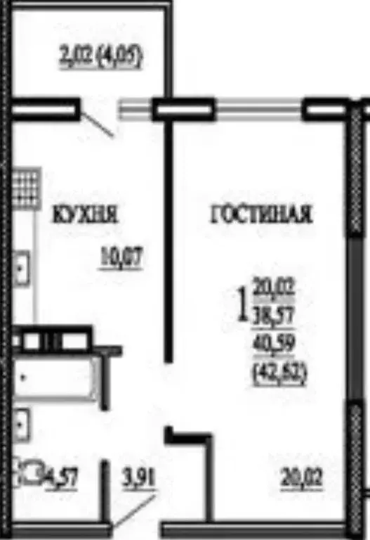 1-к кв. Самарская область, Самара Белорусская ул., 18 (41.0 м) - Фото 1