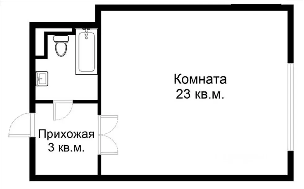 1-к кв. Москва Митинская ул., 16 (28.0 м) - Фото 1