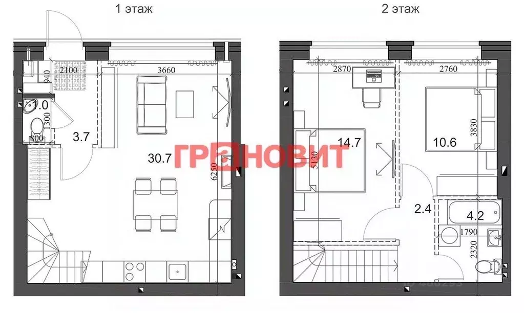 Квартира, 3 комнаты, 68.16 м - Фото 1