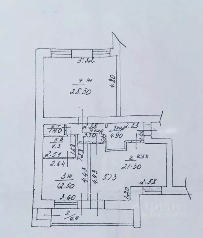 2-к кв. Смоленская область, Смоленск ул. Нормандия-Неман, 23В (78.0 м) - Фото 1
