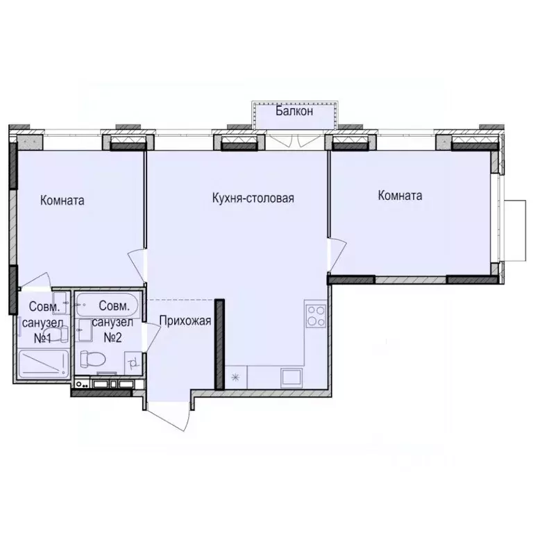 2-к кв. Удмуртия, Ижевск Карлутский жилрайон, 3-й мкр, Скандинавия ... - Фото 0