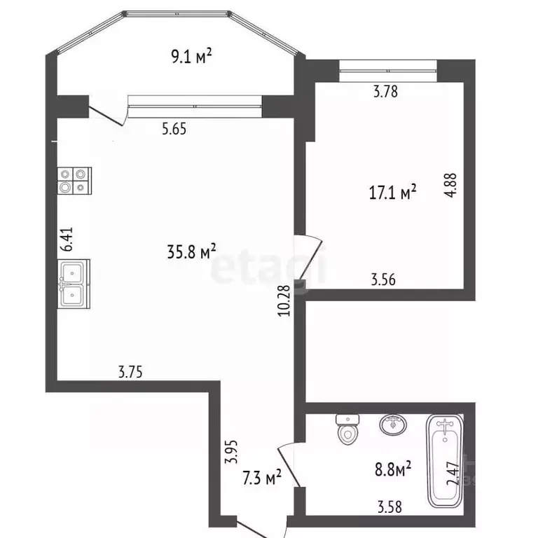 2-к кв. Крым, Ялта проезд Парковый, 2 (80.8 м) - Фото 2