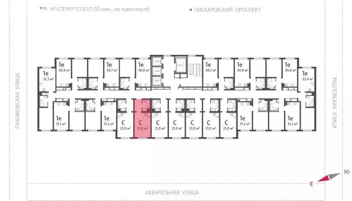 Квартира-студия: Санкт-Петербург, Пахомовская улица, 12к2 (20.8 м) - Фото 1