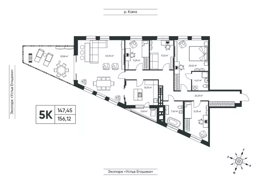 5-к кв. Пермский край, Пермь ул. Фрезеровщиков, 67А (153.47 м) - Фото 0