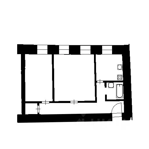 2-к кв. Санкт-Петербург ул. Писарева, 14 (56.2 м) - Фото 2