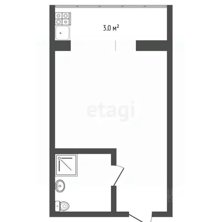 Студия Тюменская область, Тюмень Олимпийская ул., 24 (14.8 м) - Фото 2