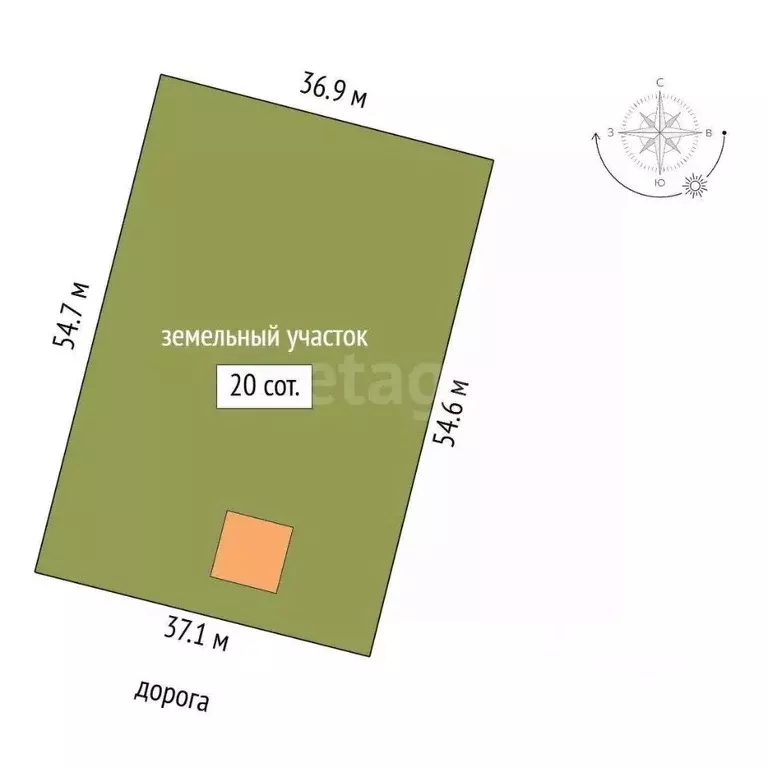 Дом в Омская область, Омское с/пос, д. Зеленовка ул. Славная (32 м) - Фото 2