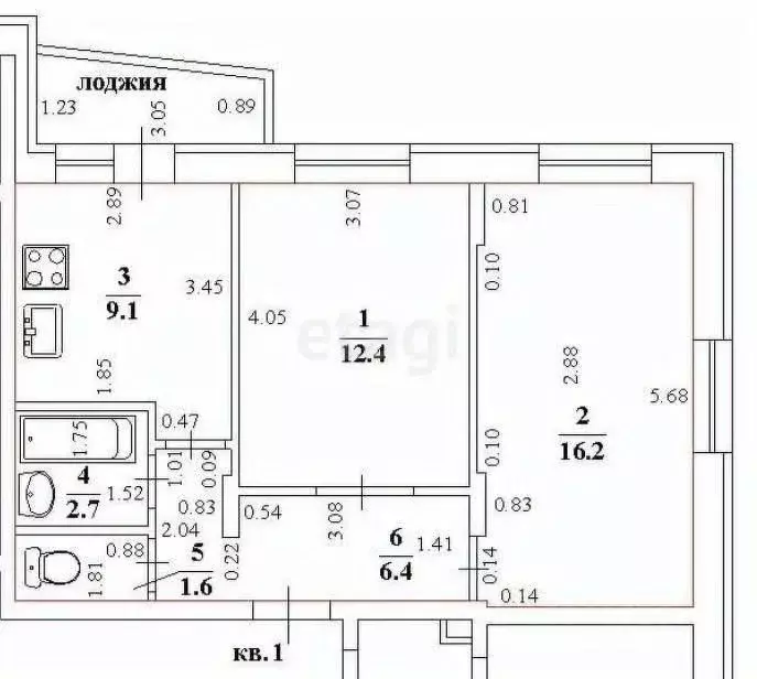 2-к кв. Ульяновская область, Ульяновск ул. Автомобилистов, 7А (48.0 м) - Фото 2