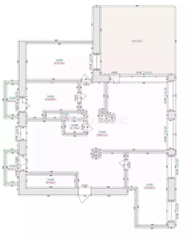 3-к кв. Нижегородская область, Нижний Новгород Ошарская ул., 16 (115.2 ... - Фото 1