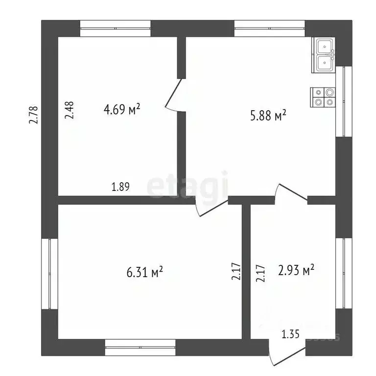 Дом в Липецкая область, Усмань Пролетарская ул., 25 (75 м) - Фото 2