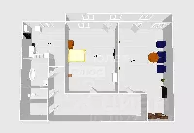 2-к кв. Ульяновская область, Ульяновский район, Ишеевка рп ... - Фото 2