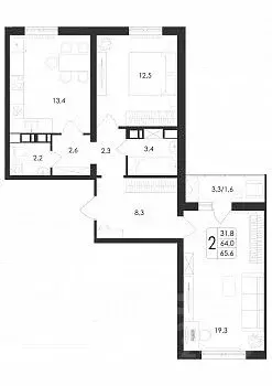 2-к кв. Воронежская область, Новоусманский район, пос. Отрадное ул. ... - Фото 1