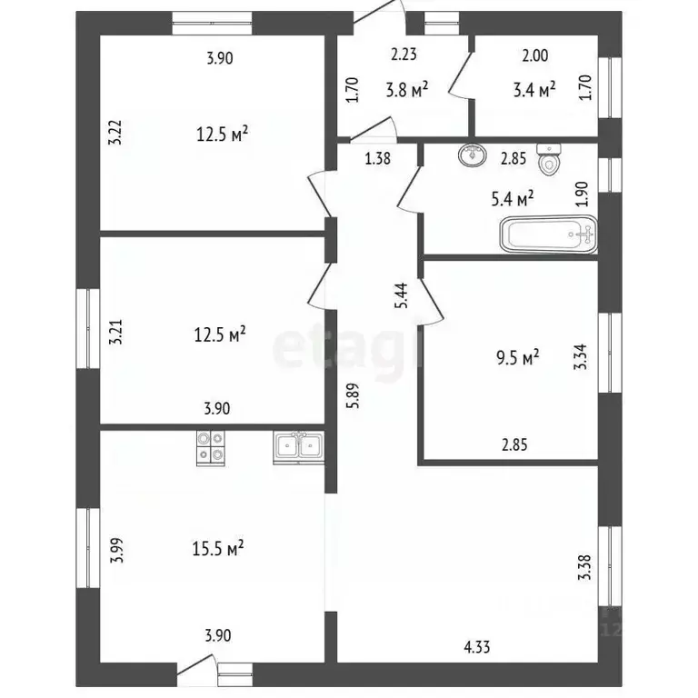 Дом в Пермский край, Пермский муниципальный округ, д. Косотуриха ул. ... - Фото 1