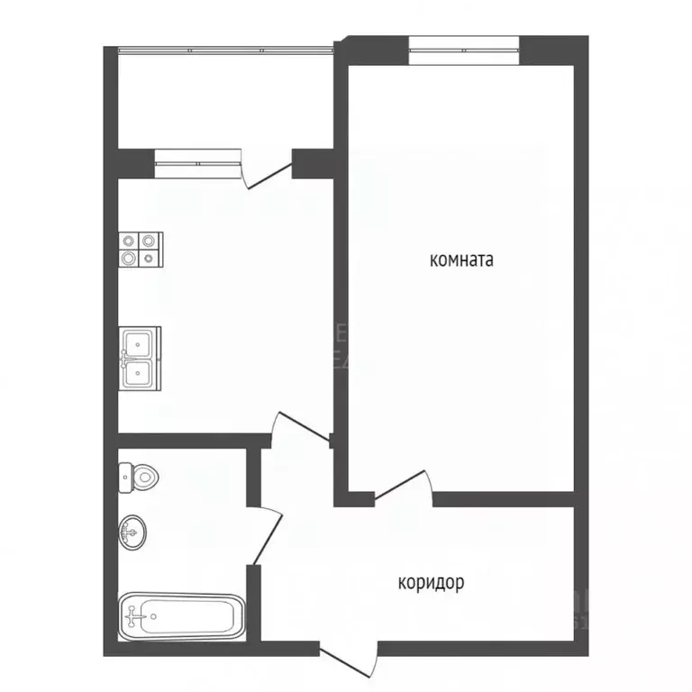 1-к кв. Тюменская область, Тюмень ул. Ветеранов Труда, 9Ак3 (33.8 м) - Фото 2