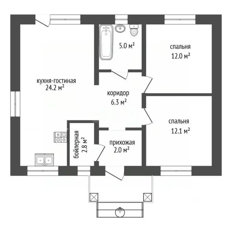 Дом в Тюменская область, Тюменский муниципальный округ, с. Каменка  ... - Фото 1