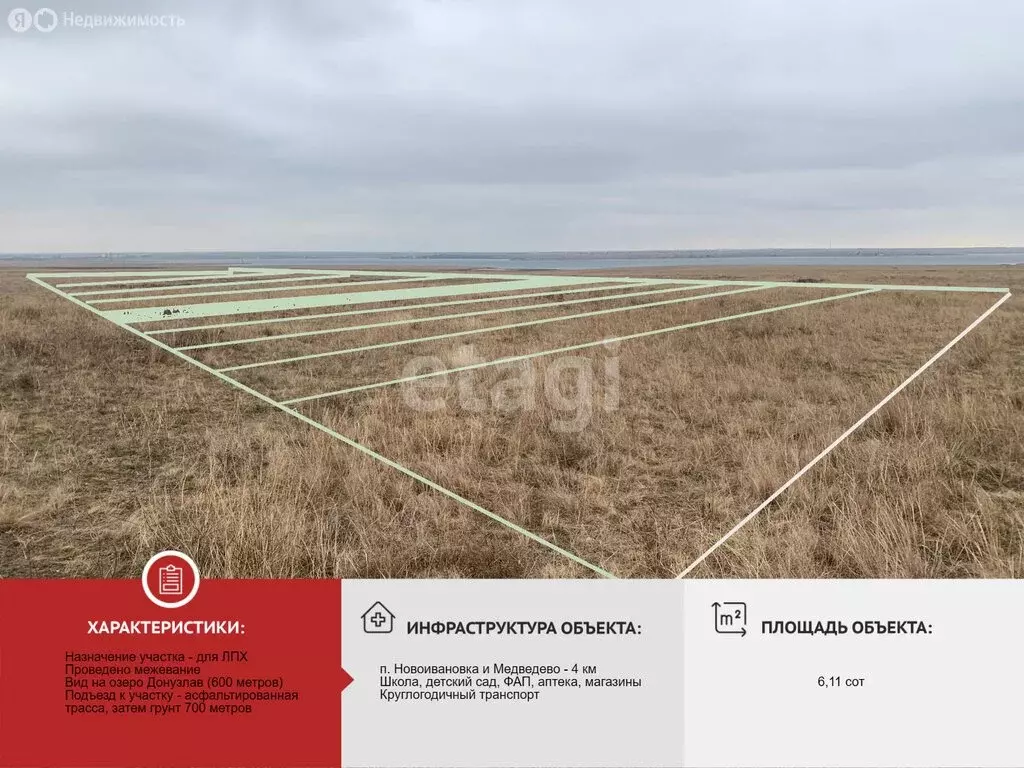 Участок в Черноморский район, село Новоивановка (6.11 м) - Фото 1