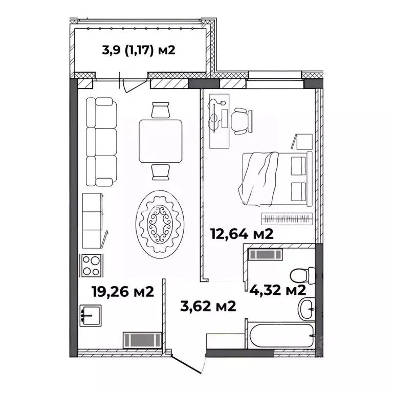 1-к кв. Ярославская область, Ярославль ул. Старая Костромская, 4 (39.7 ... - Фото 2