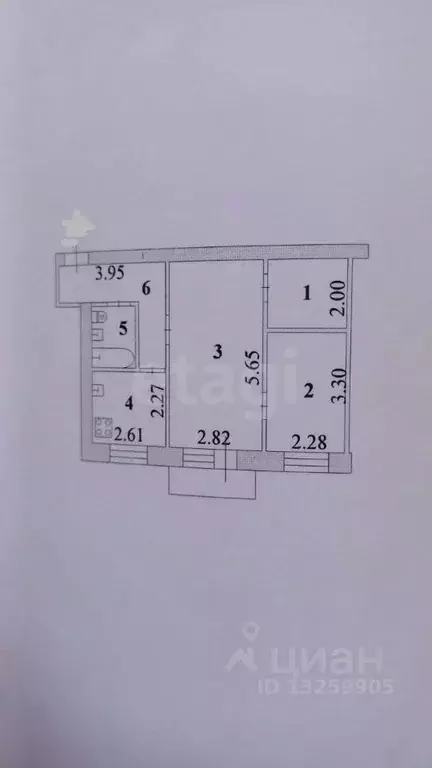 2-к кв. Липецкая область, Липецк просп. Мира, 2 (44.0 м) - Фото 1