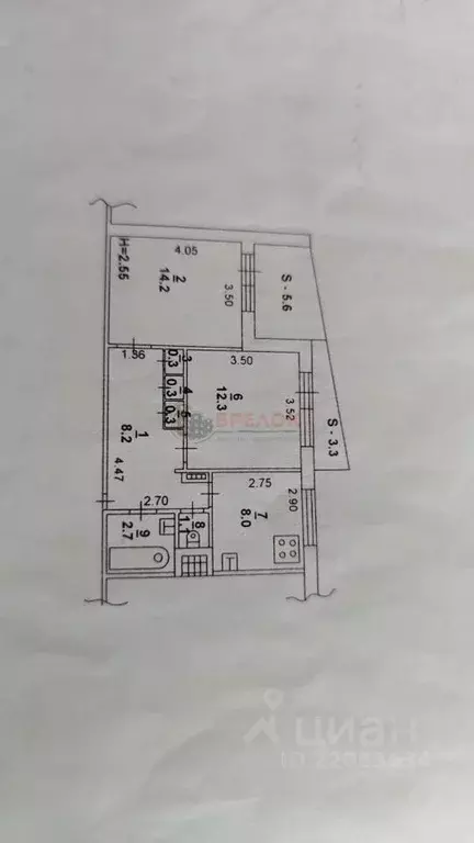 2-к кв. Ростовская область, Ростов-на-Дону ул. Еременко, 66/4 (51.2 м) - Фото 2