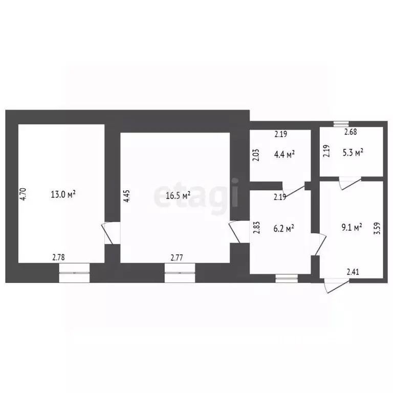 2-к кв. Крым, Саки ул. Ленина (54.5 м) - Фото 2
