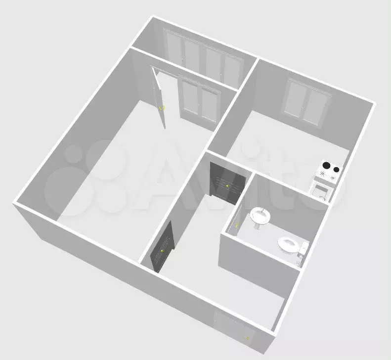 1-к. квартира, 36,1 м, 5/5 эт. - Фото 0