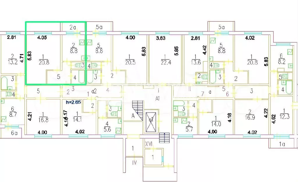 1-к. квартира, 40,4 м, 1/9 эт. - Фото 1