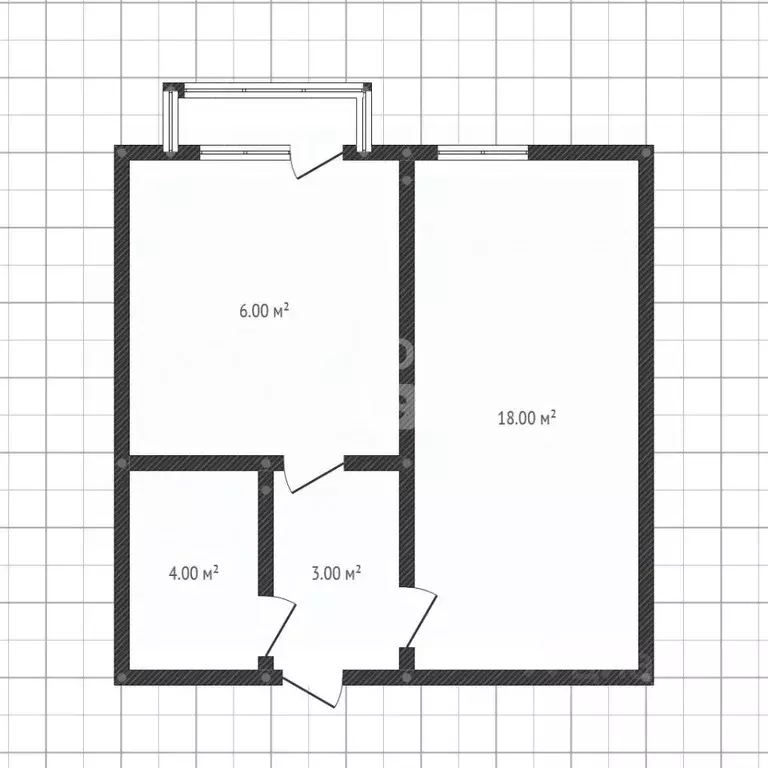 1-к кв. Липецкая область, Липецк ул. Жуковского, 26 (31.0 м) - Фото 2