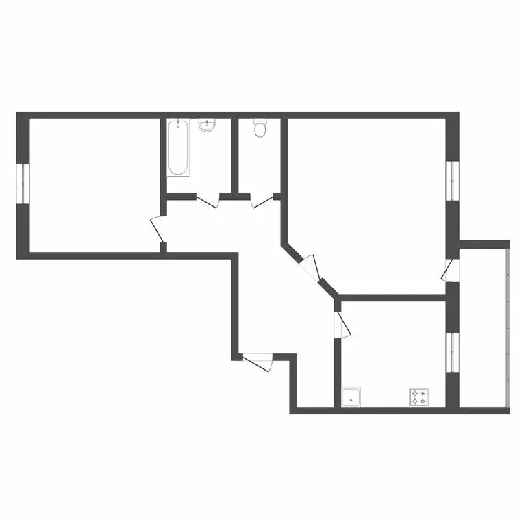 2-комнатная квартира: Тюмень, улица Избышева, 8 (66.3 м) - Фото 1