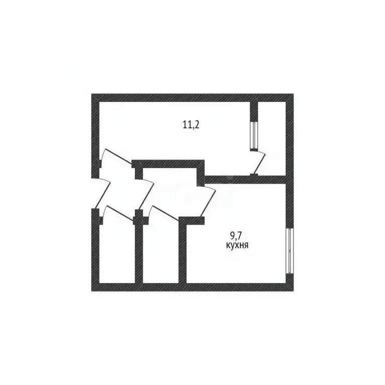 1-к кв. Белгородская область, Белгород ул. Попова, 35 (29.7 м) - Фото 1