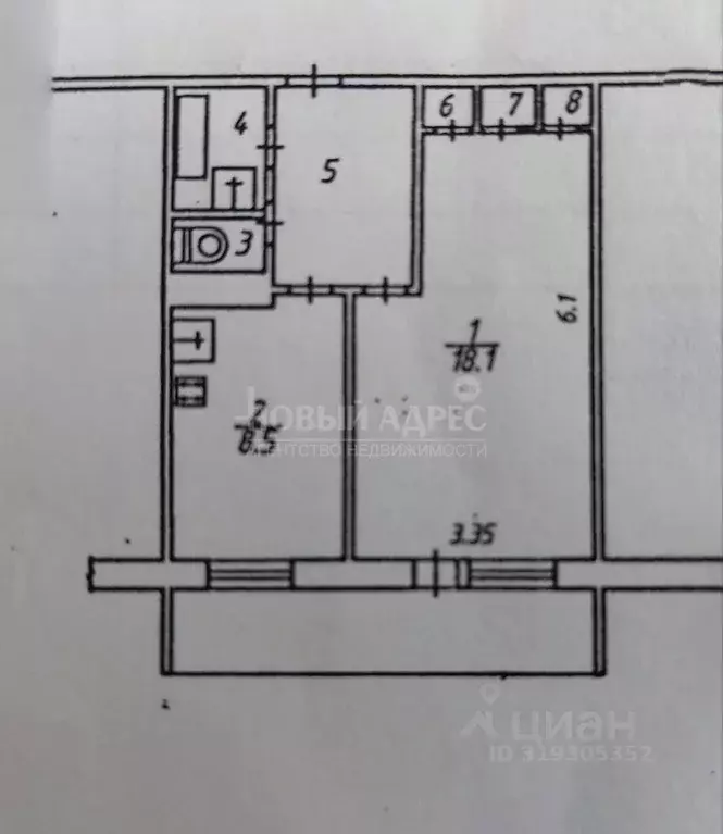 1-к кв. Калужская область, Калуга Дальняя ул., 29 (36.1 м) - Фото 0