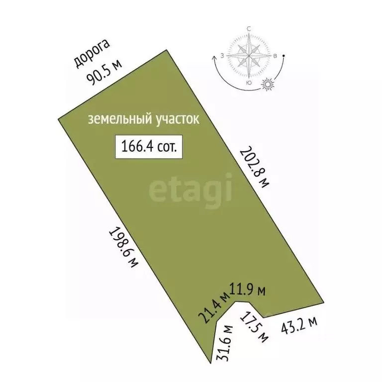 Участок в Крым, Симферопольский район, с. Урожайное  (166.0 сот.) - Фото 2