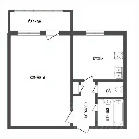 1-к кв. Свердловская область, Нижний Тагил ул. Юности, 45 (34.9 м) - Фото 2