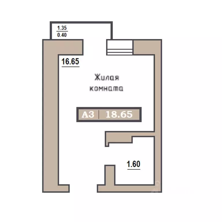 Студия Красноярский край, Красноярск Новая Базаиха мкр,  (18.65 м) - Фото 0