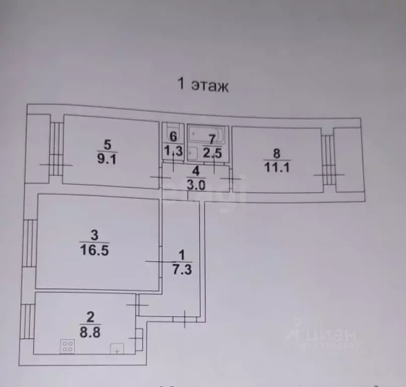 3-к кв. Саратовская область, Саратов ул. 1-я Прокатная, 25 (59.6 м) - Фото 1