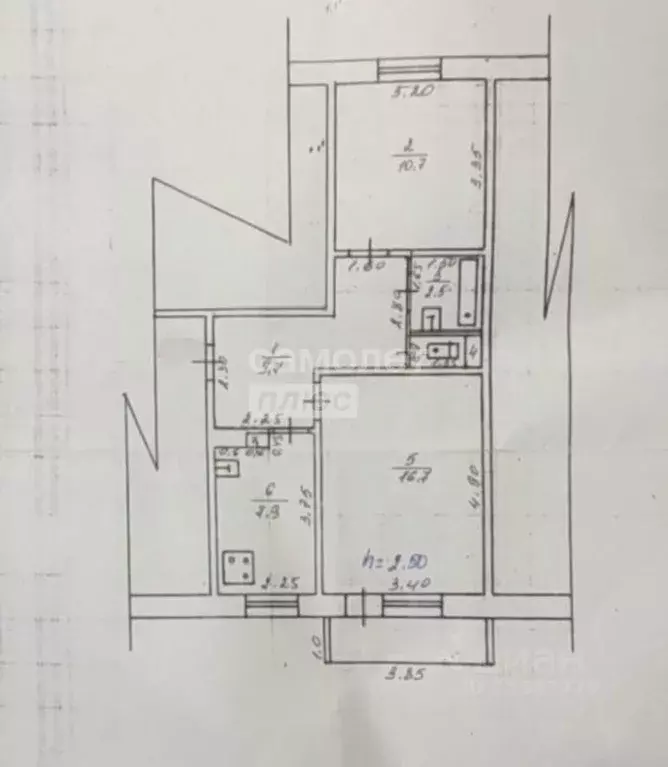 2-к кв. Ханты-Мансийский АО, Нягань 1-й мкр, 10 (49.0 м) - Фото 1