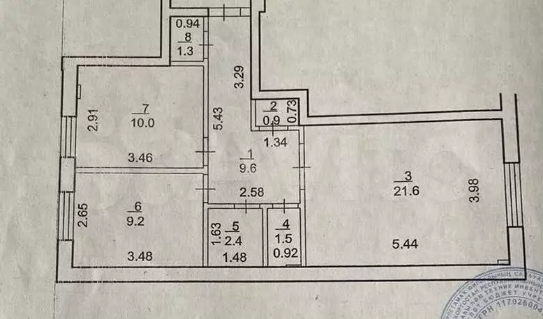 2-к. квартира, 56,5 м, 1/5 эт. - Фото 0