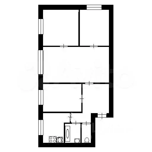 2-к. квартира, 37 м, 2/2 эт. - Фото 0
