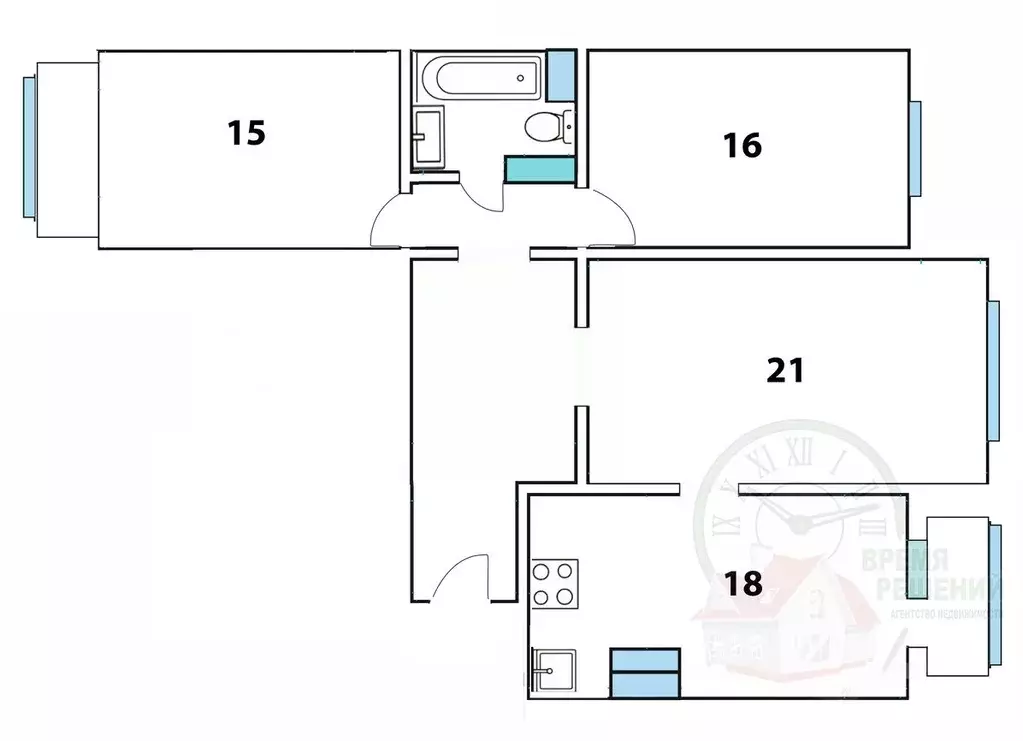 3-к кв. Московская область, Химки просп. Мельникова, 31 (84.3 м) - Фото 2