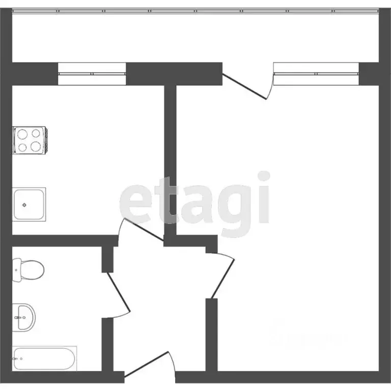 1-к кв. Томская область, Томск Ленская ул., 16 (27.0 м) - Фото 0