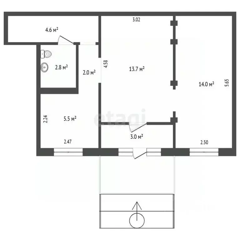 Помещение свободного назначения в Тюменская область, Тюмень ул. ... - Фото 2