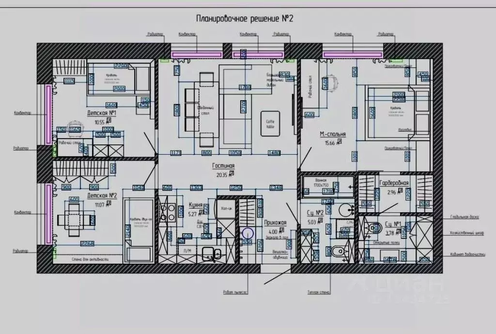 3-к кв. Белгородская область, Белгород Донецкая ул., 79 (78.5 м) - Фото 2