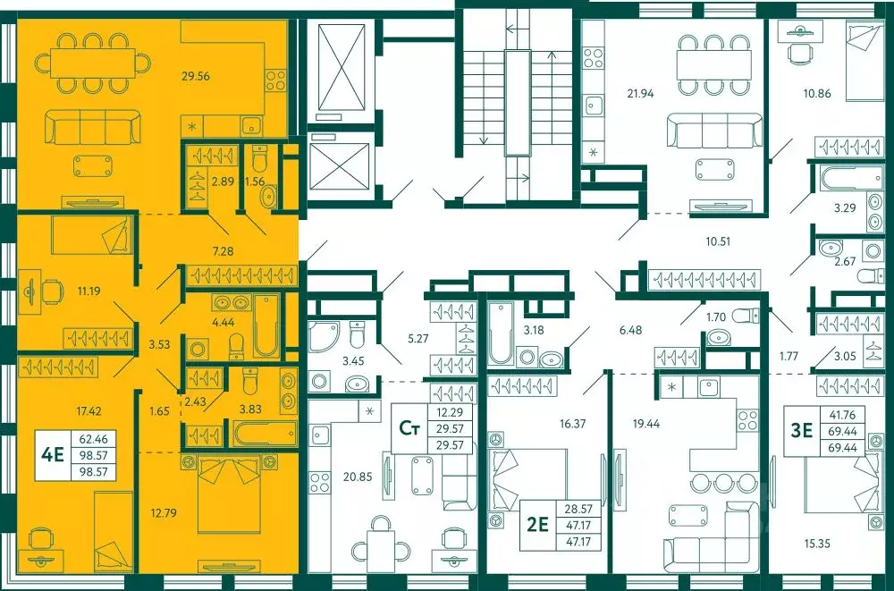 3-к кв. Башкортостан, Уфа Зеленая Роща жилрайон, Терле Парк жилой ... - Фото 1