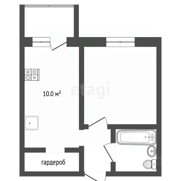 1-к кв. Владимирская область, Муром ул. Куйбышева, 24А (36.4 м) - Фото 1
