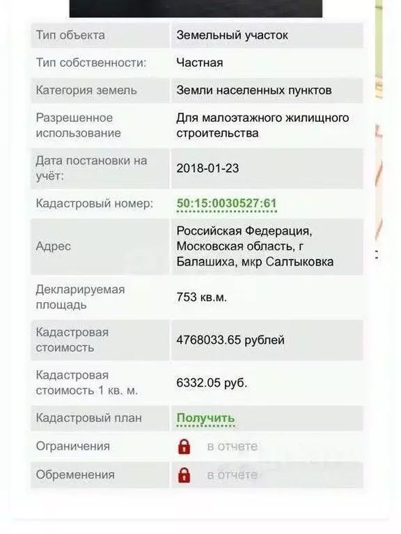 Участок в Московская область, Балашиха Салтыковка мкр, Садовая ул. ... - Фото 1