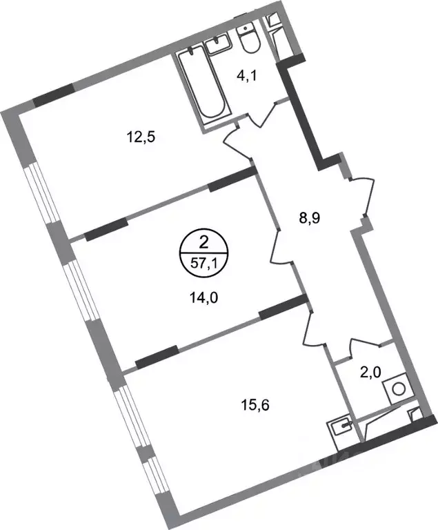 2-к кв. Москва Переделкино Ближнее мкр, 18-й кв-л,  (57.1 м) - Фото 0