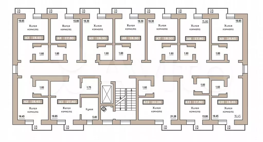 Квартира-студия, 18,1 м, 2/9 эт. - Фото 1