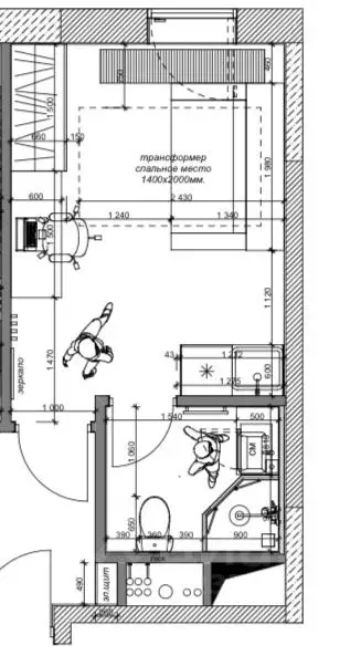 Студия Москва Долгопрудненское ш., 3А (16.3 м) - Фото 2