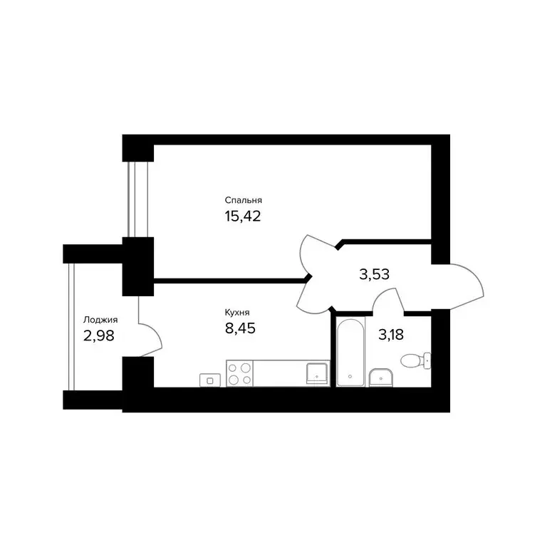 1-комнатная квартира: Ярославль, улица Александра Додонова, 10к4 ... - Фото 0