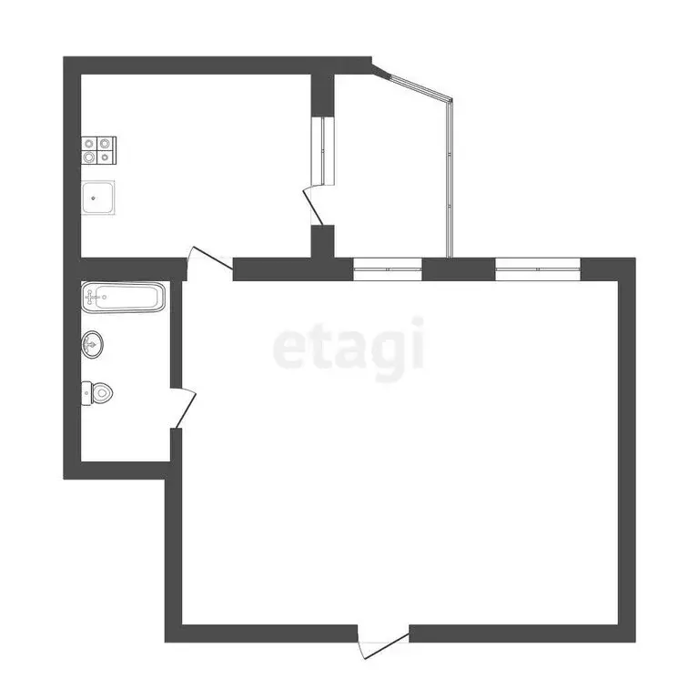 2-комнатная квартира: Томск, улица Розы Люксембург, 81 (69 м) - Фото 1