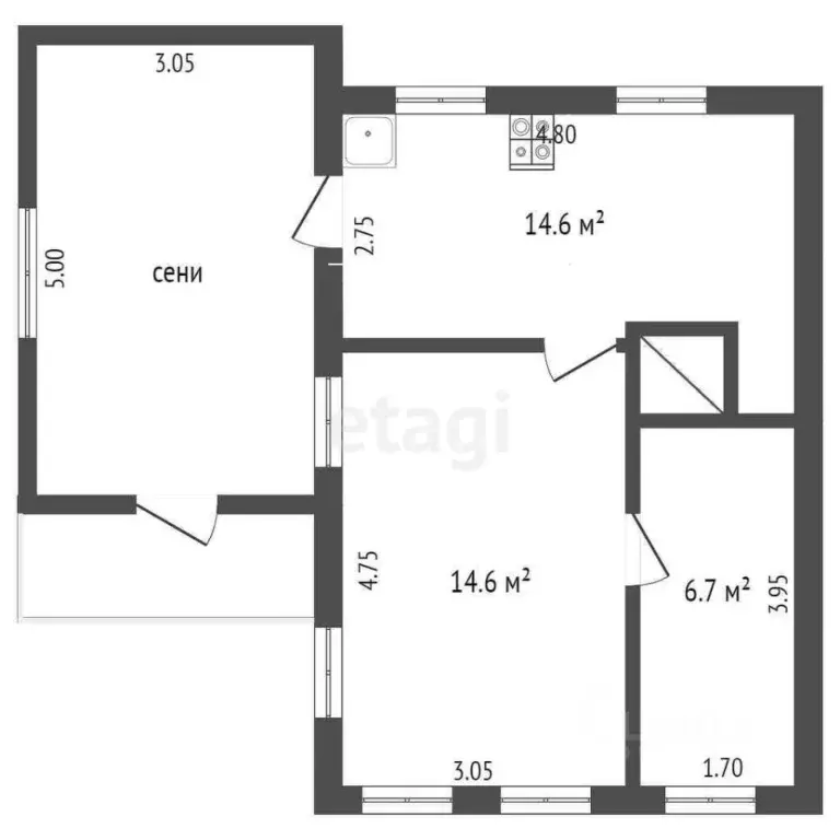 Дом в Тамбовская область, Мичуринск Коммунистическая ул., 240 (36 м) - Фото 1